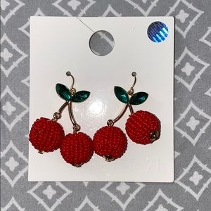 Forever 21 Cherry Drop Earrings
